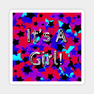 It's A Girl! Party Stars Magnet