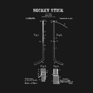 Hockey Stick Patent White T-Shirt