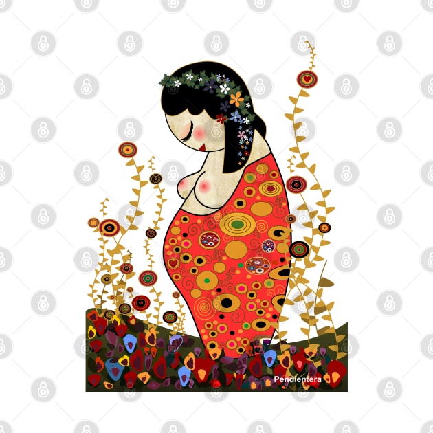 Kokeshi Hope of Klimt by Pendientera