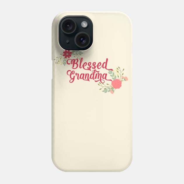 Blessed Grandma Floral Christian Grandma Gift Phone Case by g14u