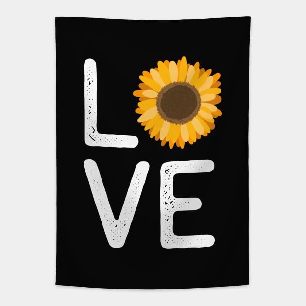 Love Sunflowers Tapestry by Kraina