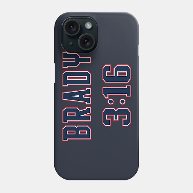 Brady 3:16 Phone Case by old_school_designs