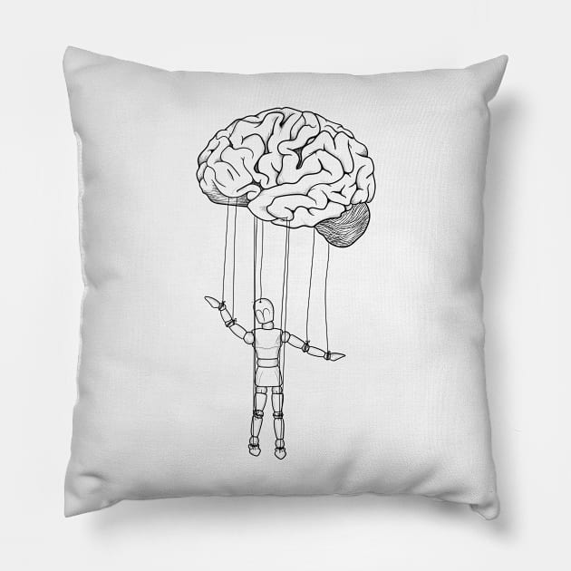 Puppet of the mind Pillow by VanessArtisticSoul