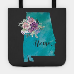 Alabama State and Flowers Tote