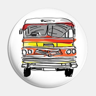 Bus of Colors Painting Pin