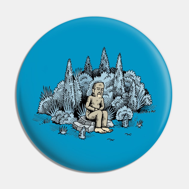 Meditating Yeti Pin by awcomix