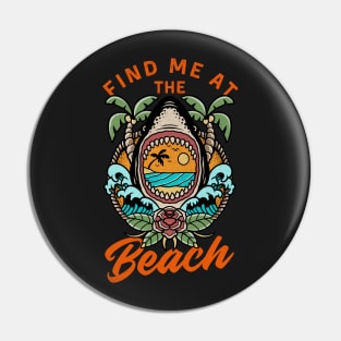 Find me at the beach Pin