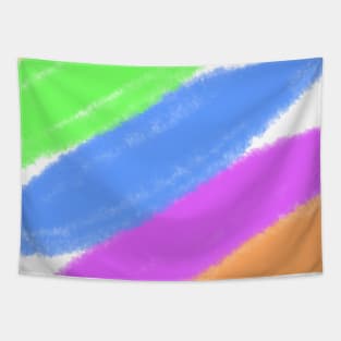 Blue pink red yellow watercolor abstract Tapestry