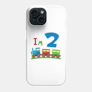 Children's second 2nd birthday train Phone Case