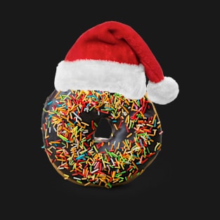 Donut Sprinkles Santa Hat T-Shirt