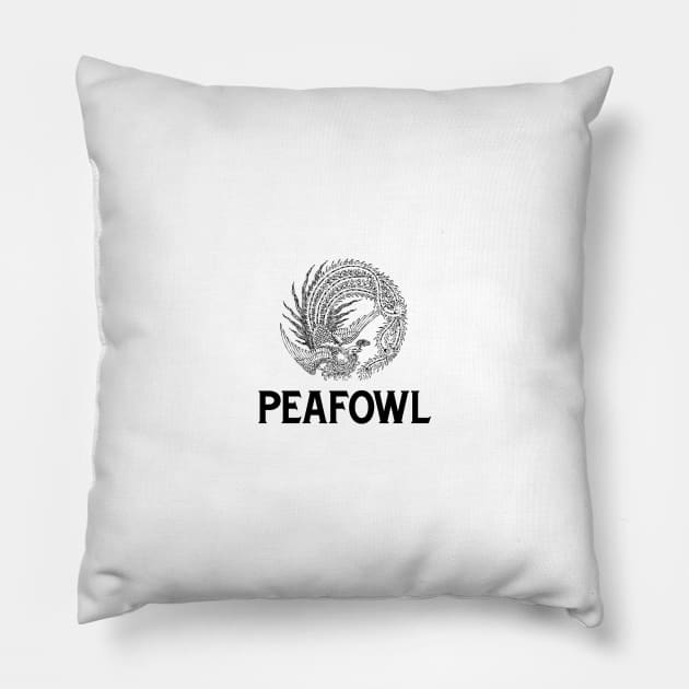 Peafowl Pillow by Ukiyo Geijutsu