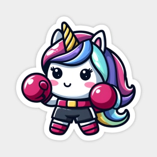 Boxing Unicorn Olympics 🥊🦄 - Knockout Cuteness! Magnet