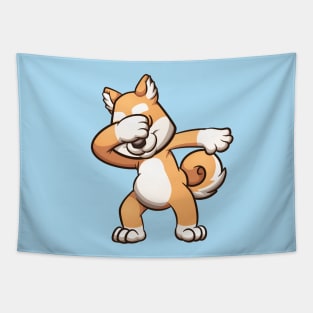 Dabbing Shiba Inu Tapestry