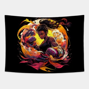 Muay Thai Girl Tapestry