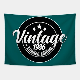 Limited Edition Vintage 1986 birthday - 37th Birthday gift Tapestry