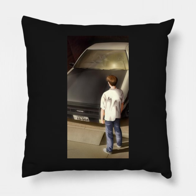 Trueno ae86 Takumi fujiwara Pillow by MOTOSHIFT