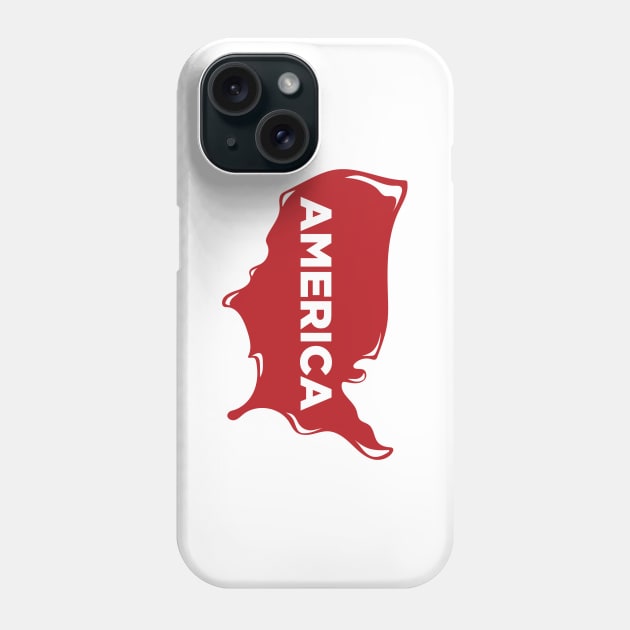 America Map Outline Phone Case by notami