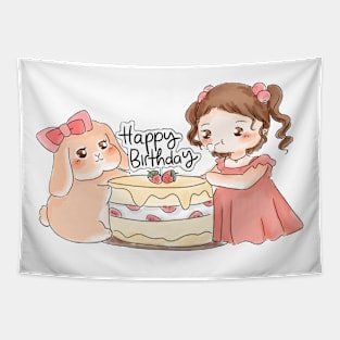 share birthday with bunny | Bunniesmee Tapestry