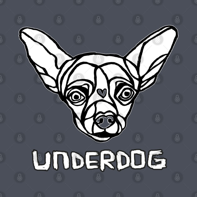 Underdog, Small Dog, Funny Chihuahua by badlydrawnbabe