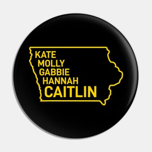 Caitlin Clark Name List Pin