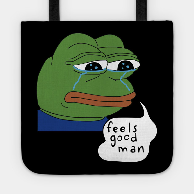 Pepehands Pepe The Frog Crying Meme Pepehands Tote Teepublic