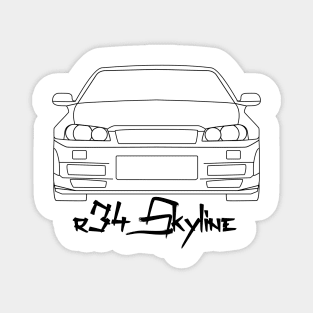 Nissan R34 Skyline GTR - Simple Lines Magnet