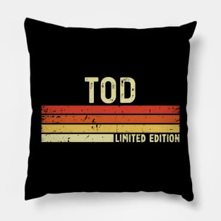 Tod Name Vintage Retro Limited Edition Gift Pillow