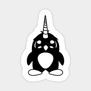 funny unicorn penguin horn cute cute little bird Magnet