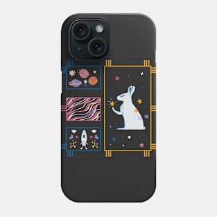 Bunny in space Phone Case