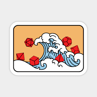 Kanagawa Wave Dice Set Magnet