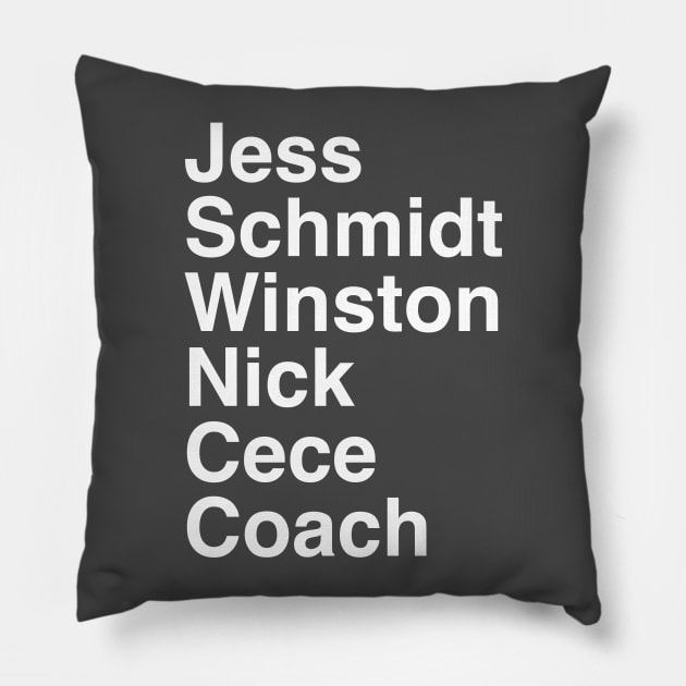 New Girl Character Pillow by PodDesignShop