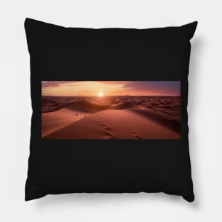 Sahara desert at sunset Pillow