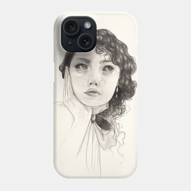 Sad Girl Phone Case by suzytwinkle_art