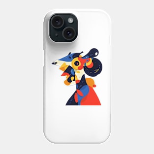 Picasso Style Dog and Man Phone Case