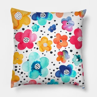 Pocket - DOTS NAIVE FLOWERS MULTI Pillow