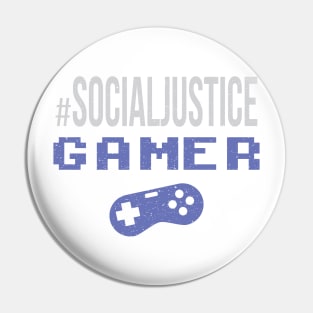 #SocialJustice Gamer - Hashtag for the Resistance Pin