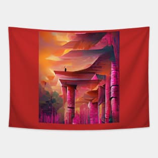 Temple of The Evening Sun Tapestry