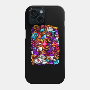 Hospital Doodle Illustration Phone Case