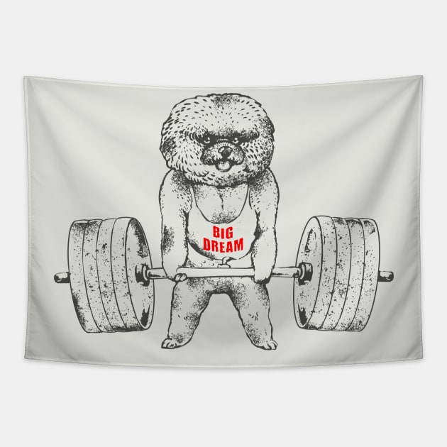 Bichon Frise Lift Tapestry by huebucket