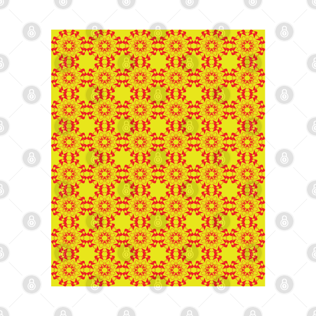 Vintage Yellow Mandala Pattern by Indie Chille