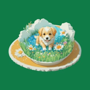 Puppies over Flowers T-Shirt