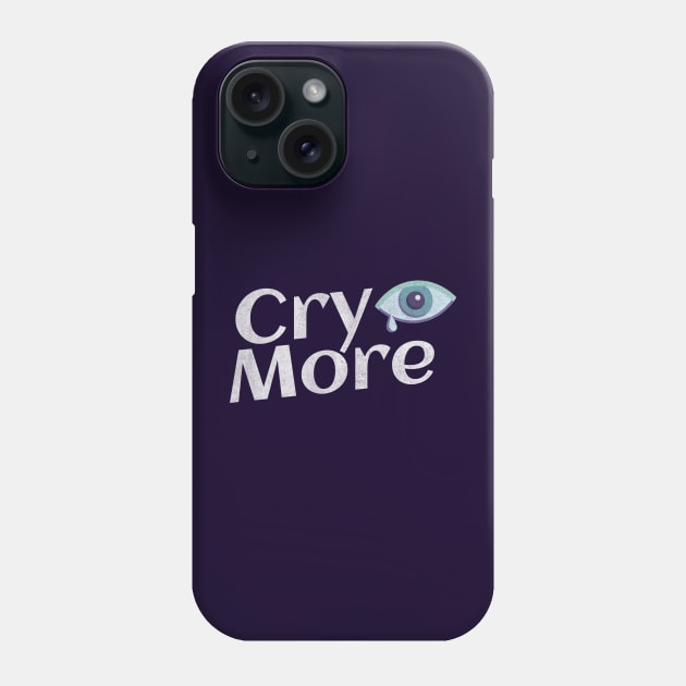 Cry More - Pale Blue Tears Phone Case by My Pet Minotaur