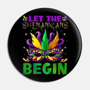 Let The Shenanigans Begin Mardi Gras Kids Pin