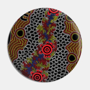 Aboriginal Art - Gathering 2 Pin