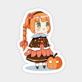 Mayu Chibi Halloween Pumpkin Girl Magnet