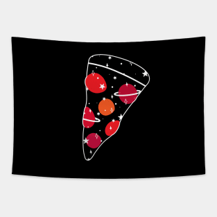 Space Pizza (black) Tapestry