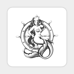 Beauty Mermaid and Steering Wheel Magnet