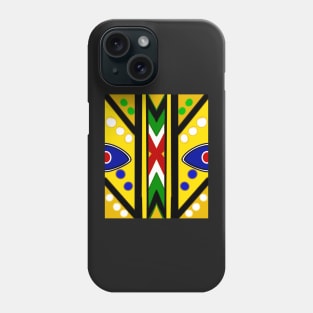 Kente Kinte cloth iii traditional indigenous pattern design inspired by Ghanaian kenten weaving Phone Case