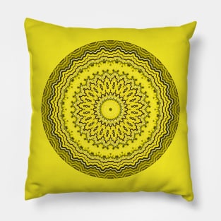 Round Yellow Solar Plexus Chakra Mandala Pillow