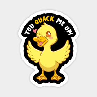 You Quack Me Up! Adorable Duckling Crack Me Up Pun Magnet